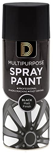 General Packaging Black Matt Finish Multipurpose Aerosol Spray Paint 400ml (1)
