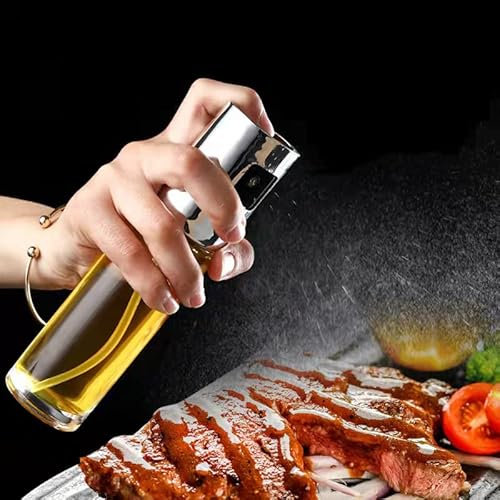 hss Spruzzatore Olio Nebulizzatore Olio Spray per olio,bottiglia di olio e aceto ricaricabile,Friggitrice ad Aria 100ml Spruzzatore Olio, per Cucina,barbecue,Insalata,Padella,BBQ
