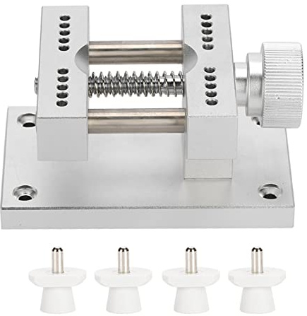 Watch Repair Tool,High Reliability Metal Adjustable Watch Case Holder Pratical Movement Repair Tool Not Scratch Watch for Jewelers or Amateurs for Watchmaker(Silver)