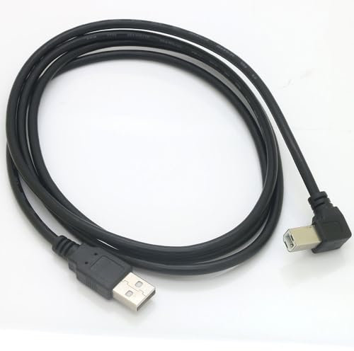 Tivid 59 USB 2.0 High Speed Right Angle Printer/Scanner Cable - 90 Degree USB A Male to B Male - 4.9 Feet