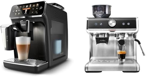 Philips Series 5400 Kaffeevollautomat – LatteGo Milchsystem & GASTROBACK Design Espresso Barista Pro, Schwarz, Edelstahl-silber