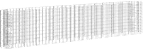 Makastle Parterre surélevé en Gabion, jardinière en Cage à Pierre, Lit Surélevé à Gabion, Parterre de Fleurs Jardin Terrasse Extérieur Jardinière, Panier à Pierres, Fer galvanisé 470x50x100 cm