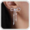 Inateannal Strassbogen Ohrringe Silber Kristall Bogen Tropfen Ohrringe Lange Strass Quaste Ohrringes Lange Tennis Kette Tropfen Ohrringes Cubic Zirkonia Ohrstecker Schmuck Für Frauen Und Mädchen