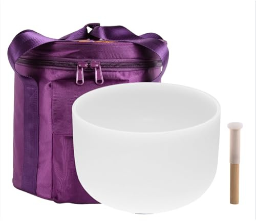FMTY Perfect Pitch Crystal singing bowls 14C note sound bowl for healing Mindfulness, Meditation, Yoga, Spiritual and Body Healing Chakra Bowl (C Note, 14 inch)