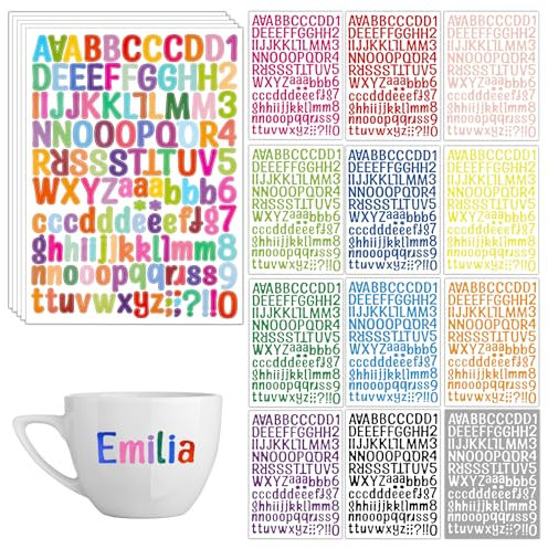 2142 Stück Buchstaben Aufkleber,17 Blätter Klebebuchstaben,Buchstaben Zum Aufkleben,Bunte Klebebuchstaben Aufkleber,Buchstaben Sticker für Briefkasten Zahlen Etiketten DIY Kunst Making Postfach