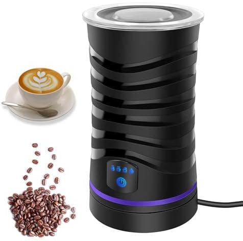 Milchaufschäumer 4 In 1 Milchaufschäumer Elektrisch, Milchschäumer Elektrisch Milk Frother mit 4 Modi Elektrischer Milchaufschäumer für Cappuccino, Latte, Mokka, Macchiato, Heiße Schokolade