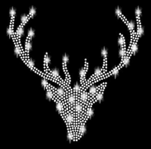 Hjort horn strass strykbild 1 snabbfix applikation