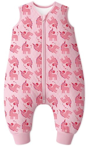 Looxii Sacco Nanna con piedini 2.5 Tog Cotone Autunno Tutto l'anno Sacco Nanna per 18-36 Mesi Bambini Ragazzi Ragazze 80 cm