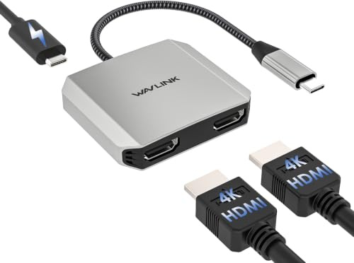 WAVLINK HDMI Splitter for Dual Monitors, Dual Display for Windows ONLY