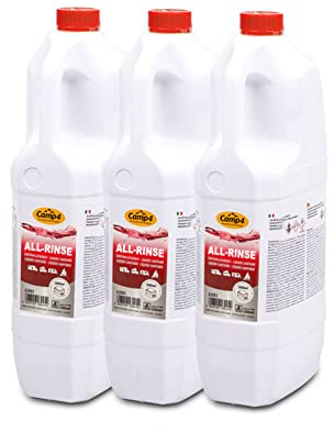 Camp 4 All Rinse idraulico liquido toilette chimica, Chimica Toiletten 6 litri, Cassetta per camper e roulotte