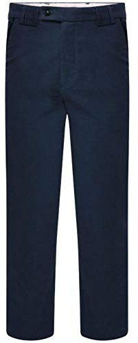 MB CLOTHING Mens Moleskin Fishing Country Trousers Moleskin 100% Cotton for Soft Feel and Comfort Hardwearing Warm in The Winter, Cool in The Summer Windproof Navy and Wine Colours (32 31, Navy)