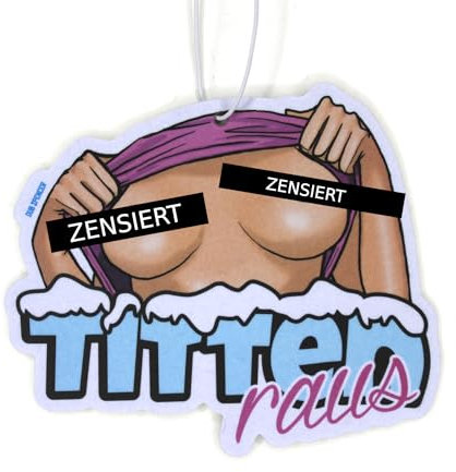 1x lustiger Auto TITTEN RAUS Sommer Duftbaum Brüste Autoduft FKK Lufterfrischer Porno Duftspender