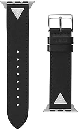 GUESS Damen-Smartwatch-Armband, kompatibel mit Apple Watch (38 mm - 40 mm), schwarz/silber, Modern