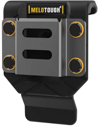 MELOTOUGH Soporte de taladro para cinturón de herramientas, funda de taladro, soporte de cinta métrica, se adapta a cinturones de hasta 2.7 pulgadas (negro)