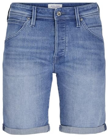 JACK&JONES Herren Jjirick Jjfox 310 Sn Shorts, Blue Denim/Pack:AM 318, L