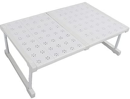 Fdit Scaffale di Stoccaggio Espandibile Scaffale di Tensione Divisori Telescopici Supporto a Strati per Lavelli per Armadi, Armadi per Guardaroba, Scaffali per Armadi (Lunghezza 47‑68