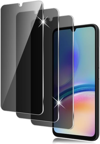 Vsjnk Anti-spikning insynsskydd kompatibel med Samsung Galaxy A05/A05S med 3 stycken integritetsskydd härdat glas folie 9H HD skärmskydd pansarskydd glas, för Galaxy A05
