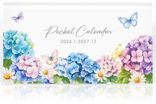 Pocket Calendar 2027-2028 for Purse, Small Pocket Planner 2027-2028 for Purse 3.5×6.5In,24 Month Organizer from Jan 2027- December 2028 Mini Planner with Pvc Cover for Organizing & Planning