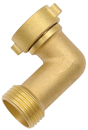 Abaodam Adaptateur De Tuyau D’arrosage 90° en Laiton 3/4 Pouces pour Jardinage Et Lavage De Voiture, Raccord Rapide Robuste Anti-Fuite Compatible Irrigation Extérieure