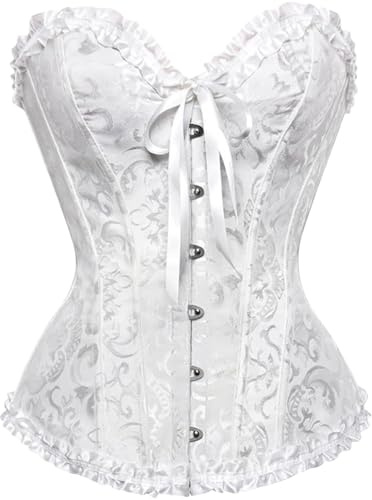 Corsetto Nero Donna Elegante, Corsetto Per Donne, Bustino Shapewear Lingerie, Corpetto In Pizzo Push Up Per La Vita, Stringivita Modellante Dimagrante Pirata, Per Halloween, Carnevale E Feste