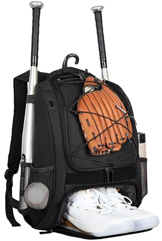 Baseball Backpack, Baseball Bag Youth - Softball Backpack for Kids, Baseball Bag with Shoe Compartment | Youth Baseball Backpack with Large Capacity for Helmets, Bats, Equipment for Youth