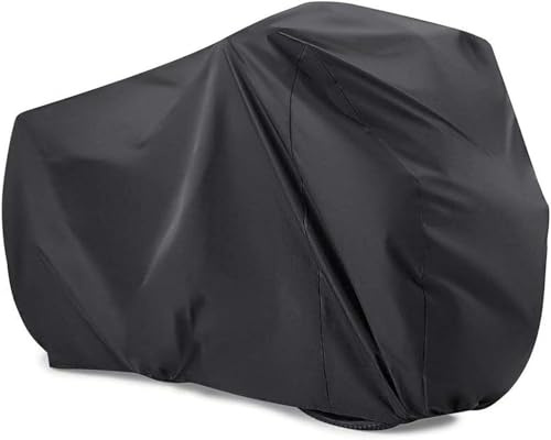 Viaky Bicycle Cover for Two Bikes, Mountain Road Bike Rain Cover with Lock Hole Outdoor Waterproof and Anti Dust Rain Sun UV Protection (Black)
