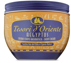 Tesori d'Oriente - Crema Corpo Profumata Aegyptus con Olio di Mandorle, Texture Morbida che Nutre la Pelle, Note Speziate, Azione Rigenerante, 300ml