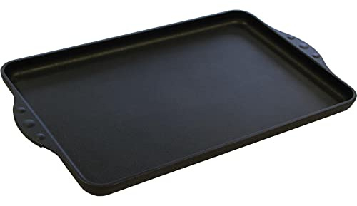 Eurolux Aluguss Teppanyaki Grillplatte 43 x 28 cm - Guss-Bratplatte für alle Herdarten inkl. Induktion & Grill - Antihaftversiegelung - glatte beschichtete Oberfläche - Made in Germany
