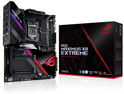 ASUS ROG Maximus XII Extreme Intel Z490 LGA 1200 EATX Gaming Motherboard (16 Power Stages, Wi-Fi 6, DDR4 4700+ MHz, 10 Gbps LAN, Intel 2.5 Gb LAN, Quad M.2, OptiMem III, USB 3.2 Gen 2 x 2, Aura Sync)