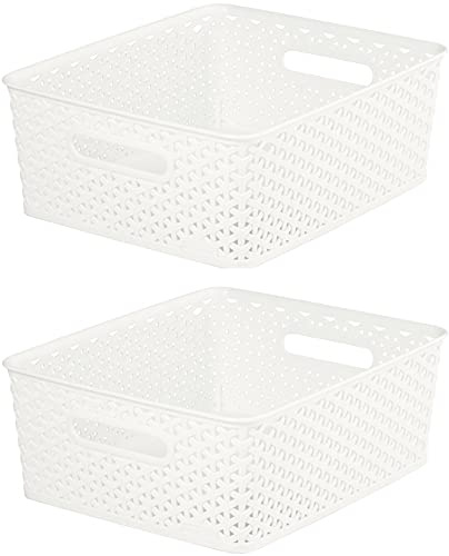 2 x 12L Cream Curver Basket
