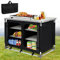 NAIZY Campingküche 100x 50x 80 cm Outdoor Camping Schrank Faltbar Campingschrank mit MDF-Dichteplatte Camping Küche mit Alu&Oxford-Stoff Campingmöbel, Model C