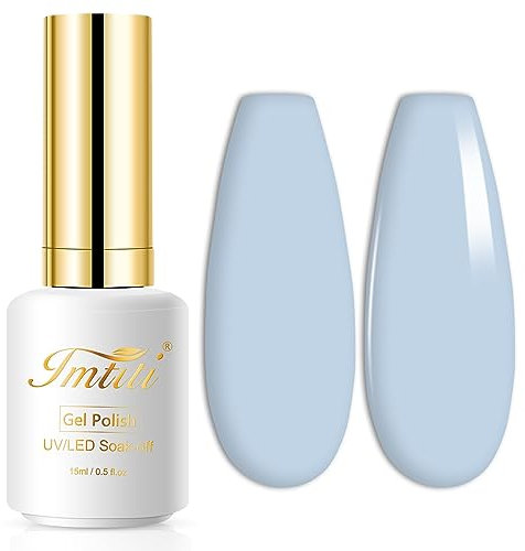 Gel Nail Polish, Light Blue,Long Lasting,Chip Resistant Nail Art Manicure Pedicure for Professional, Salon & Home Use, 15ml (Requires Drying Under UV LED Lamp)