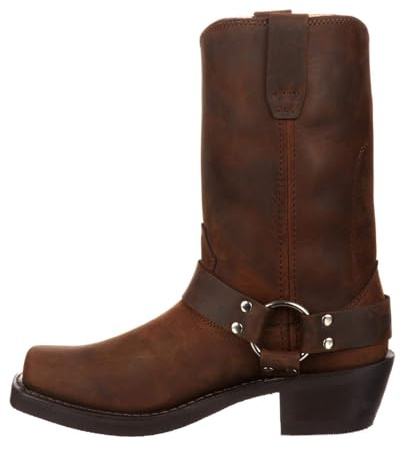 Botas de estilo campestre occidental for hombre, botas tradicionales antideslizantes, unisex, a media pantorrilla, tacón de bloque grueso, botas de equitación cómodas vintage ( Color : Brown , Size :