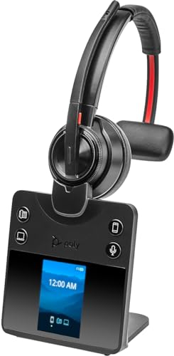 Poly Savi 8410 Office - Savi 8400 Series - Headset - On-Ear - DECT/Bluetooth - kabellos - Schwarz - Zertifiziert für Microsoft Teams