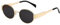MG.Haus Sonnenbrille Damen Vintage Oval Sonnenbrille Metal Trendy Classic UV400-Schutz Sunglasses Sonnenbrille für Damen Herren Unisex (Gold)