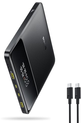 Baseus Laptop Portable Charger 100W 20000mAh, Blade Travel Power Bank Fast Charging 2 USB-C & 2 USB-A Port, Steam Deck Battery Pack for MacBook iPad iPhone 17/16/15/14/13 Samsung S24 etc.