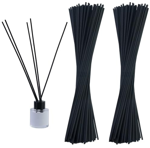 JRSHIRLEYLTD 66 svarta rökelsepinnar, 30 cm x 3 mm, för sovrum, diffusor, vass diffusor