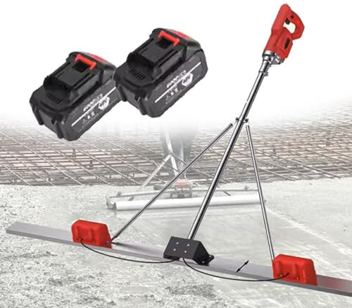 Power Estrich Betonbearbeitungsgerät Rüttelset Vibrationsset 1,8 m/2 m Elektroschaber, Kraft-Estrich-Vibrationswerkzeug für die Betonverarbeitung, Estrich-Zement-Finishing, Vibrationsmotor,