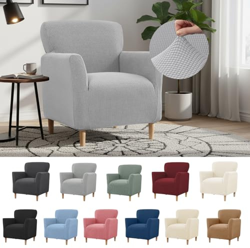 Funda de sillón elástica con reposabrazos, tejido elástico, funda elástica para sillones tapizados, funda universal para salón, oficina, funda para proteger contra manchas, pelo y desgaste