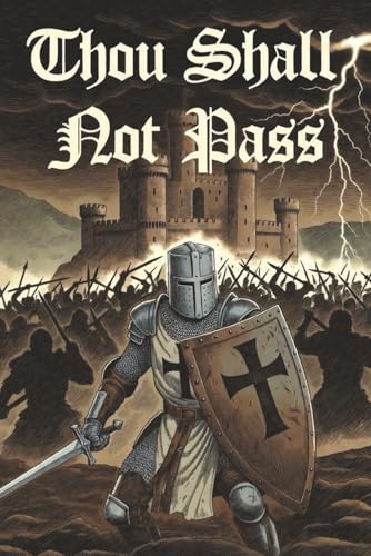 Thou Shall Not Pass Discreet Password Book | Knights Templar: Password Keeper & Log Book for Website Addresses & Login Information Safekeeping | 6 x 9 Matte Cover, 100 Pages