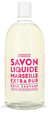 Compagnie de Provence® Flüssigseife Wild Rose 1l | Nachfüllgröße | Noten von frisch geschnittenen Rosen | effektiv, sinnlich und verführerisch