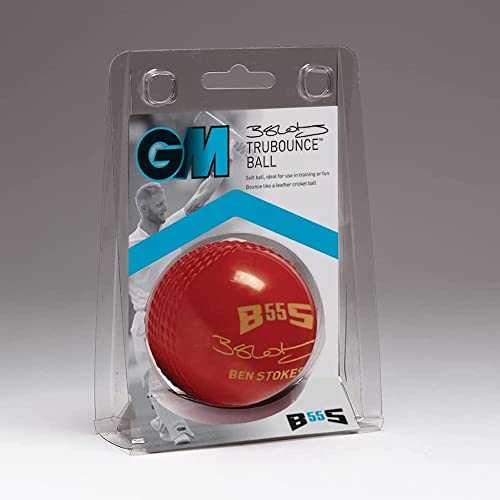 Gunn & Moore GM Trubounce Cricket-Trainingsball aus weichem Gummi, springt wie EIN echter Cricketball, Seniorengröße, Rot