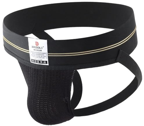 BRODDLE Mens Jockstrap Athletic Supporters Breathable Mesh Pouch Underwear
