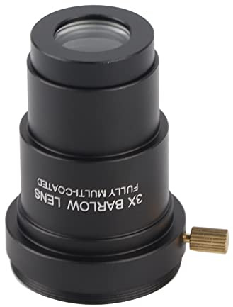 Dioche Teleskop Barlowlinse, 3X Barlow Linse mit M42x0,75 Gewindeanschluss für 1,25 Zoll Astronomische Teleskopokulare