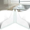 EUIOOVM 8.3x7.5 In Shower Splash Guard, 2Pcs Clear Bathtub Water Corner Splash Guard, Acrylic Self Adhesive Kitchen Sink Splash Guard