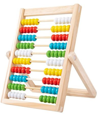 KRYMSON Kinder-Abakus, Rechenrahmen - Holz Rechenschieber, Rechenhilfe, Lernspielzeug für Kinder-Mathe-Rechen