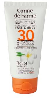 Corine de Farme - Crème Protectrice Visage & Corps SPF30 - Haute Protection UVA & UVB - au Monoï de Tahiti - Résiste à l'Eau - Fabriqué en France - 50ml