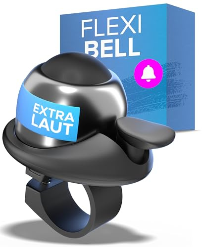 FLEXIBELL Campanello per bicicletta - Ruotabile a 360° fino a 100 dB | Impermeabile e antiruggine | Adatto a tutti i tipi di manubrio