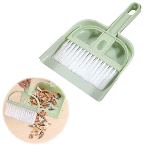 SIVZUMO 1 Set Ensemble Mini Pelle à Poussière et Brosse, Brosse de Nettoyage Portable et Pelle avec Manche, balayette, balayette pelle ensemble, brosse nettoyage