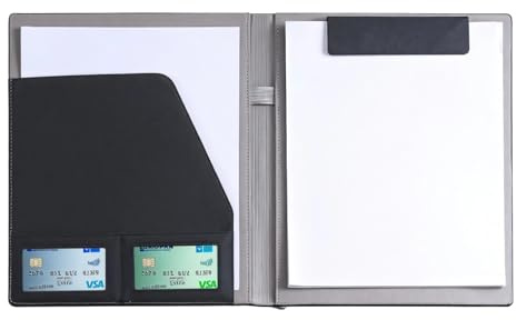 Cartella professionale A4 in pelle con chiusura magnetica, organizer per documenti aziendali, cartella per conferenze esecutive, con scomparti per carte e spazio per scrivere